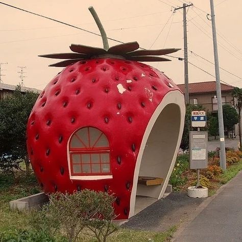 Bus Stop Design, Strawberry Fields Forever, Guerilla Marketing, Strawberry Fields, We Are The World, Poses References, Bus Stop, Pusheen, Beautiful Architecture