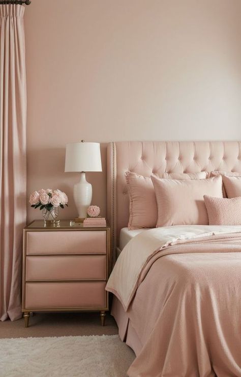 10 Pastel Pink Interiors That Will Make You Swoon Pink And Beige Bedroom, Light Brown Bedrooms, Pink Bedroom Accessories, Light Pink Bedrooms, Dusty Pink Bedroom, Blush Pink Bedroom, Rose Gold Bedroom, Nordic Winter, Pink Bedroom Decor