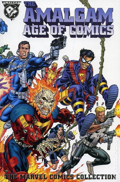 Amalgam Amalgam Comics Characters, Amalgam Characters, Superhero Mashup, Amalgam Comics, Demon Character, Dc Comics Vs Marvel, Marvel And Dc Crossover, Marvel Collection, Alternative Comics