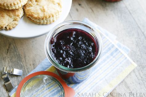 Easy Refrigerator Peach Blueberry Jam Preserve Recipes, Fruit Treats, Plum Jam Recipes, Blueberry Jam Recipe, Canning Jam, Scratch Recipes, Plum Jam, Blueberry Fruit, Jam And Jelly