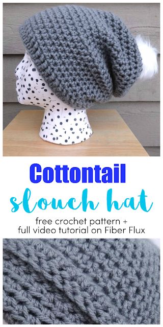 Slouchy Beanie Crochet Pattern Free, Slouch Hat Crochet Pattern, Wearable Accessories, Slouchy Hat Crochet Pattern, Pola Topi, Infinity Scarfs, Crochet Slouch Hat, Crochet Slouchy Hat, Crochet Men