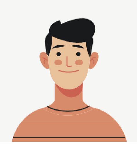 Flat Illustration Portrait, 2d Flat Character Design, Face Sketching, Men Illustration, Avatar Logo, 2d Character Animation, Cartoons Dp, Vector Character Design, Illustration Art Design