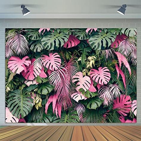 Safari Plants, Hawaiian Luau Party Decorations, Photography Studio Props, Plants Photo, Reception Stage Decor, Background Birthday, Luau Party Decorations, Jungle Theme Parties, Party Fotos