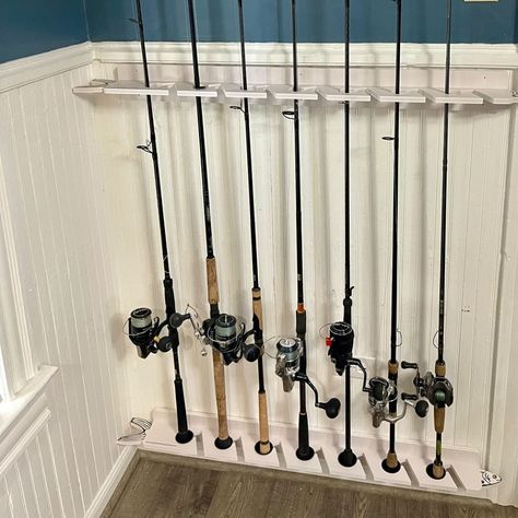 Add our Rod Rack Plugs to any of our Big Daddy Fishing Rod Racks for a secure and sleek vertical wall setup! #BigDaddyLife #BigDaddyRodRacks #FishingRodHolder #RodAndReel #Storage #Garage #SaltLife #Fishing #BassFishing #RodRack #LiveLikeBigDaddy #RodStorage #FishingPole #GiftsforHim #FishOn #FishingGear #Tackle #FishingFun #Tightlines #HomeDecor #Garage #Organization #AnglerApproved #GiftsForHim #FathersDay Pvc Fishing Rod Holder, Fishing Pole Storage, Fishing Gear Storage, Storage Hooks & Racks, Tackle Storage, Fishing Rod Accessories, Fishing Storage, Fishing Rod Storage, Best Fishing Rods