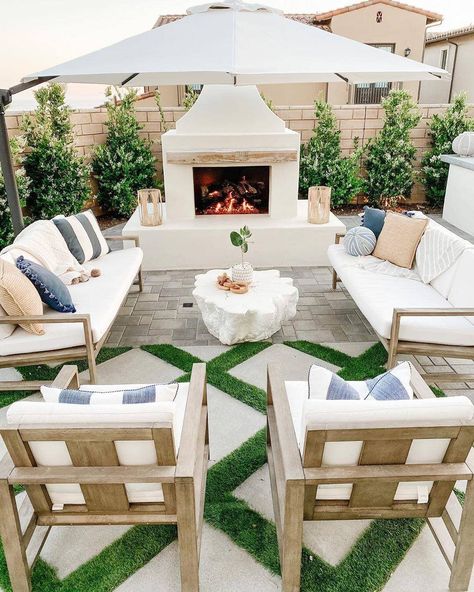 Best Sales for July Summer Staycation, Outdoor Fireplace Designs, Outdoor Fireplace Patio, Backyard Fireplace, Backyard Renovations, Backyard Remodel, Great Escape, Diy Outdoor Decor, Backyard Inspiration