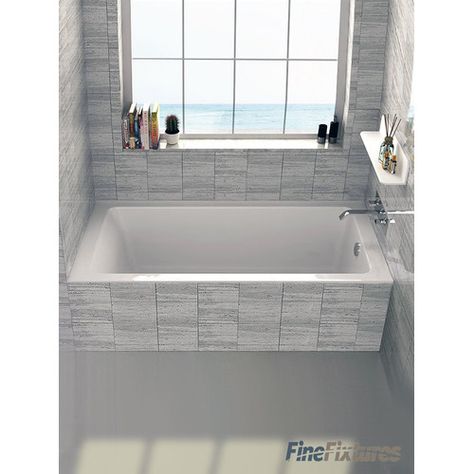 Fine Fixtures Drop In or Alcove 32" x 60" Soaking Bathtub Primitive Bathrooms, Refinish Bathtub, Walk In Shower Designs, Bathtub Tile, Soaking Bathtubs, Bathroom Layout, Bath Tub, Bathroom Remodel Master, Bath Remodel