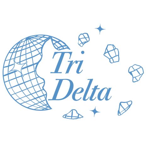 Sorority Profile Picture, Tri Delta Shirts Design, Tri Delta Merch, Graphic Design Sorority, Tri Delta Graphics, Delta Zeta Philanthropy Shirts, Surviving College, Tri Delt, Sorority Merchandise