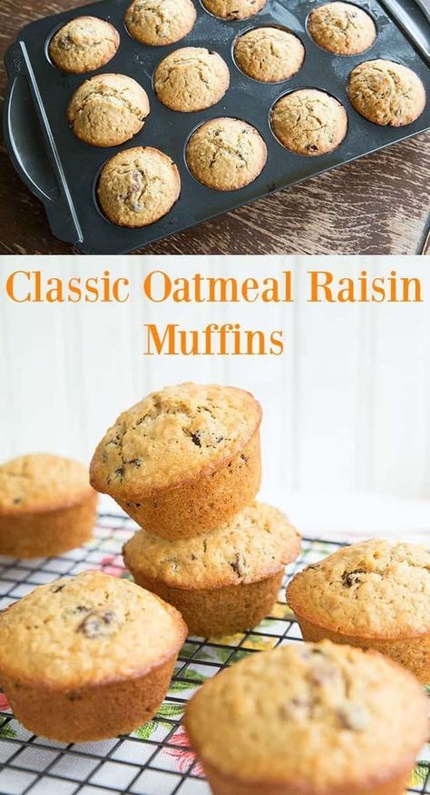 Oatmeal Raisin Muffins Oatmeal Raisin Muffins, Oatmeal Baked, Oatmeal Healthy, The Best Oatmeal, Raisin Muffins, Delicious Oatmeal, Oatmeal Cups, Healthy Food Facts, Oatmeal Muffins