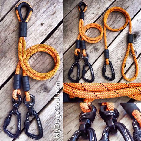 Climbing Carabiner, Paracord Dog Leash, Dog Equipment, Paracord Diy, Rope Dog Leash, Pet Gear, Paracord Projects, Rope Dog, Climbing Rope