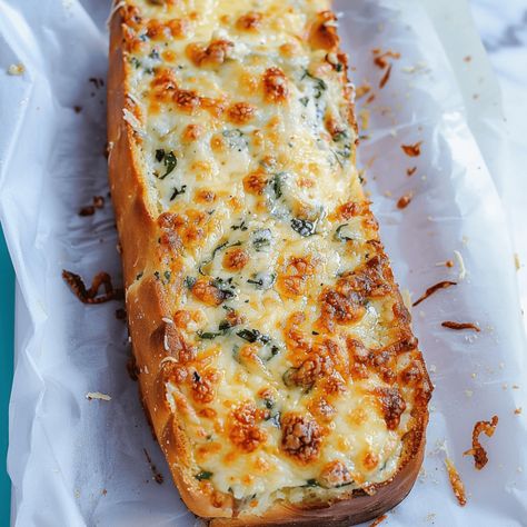 Absolutely Outrageous Cheesy Garlic Bread - Recipes, Tasks & Tools Italian Bread Garlic Bread, Garlic Cheesy Bread Recipe, Smoked Garlic Bread, Cheesy Bread Recipes, Garlic Bread With Mayo And Cheese, Cheesy Garlic Bread With Mayo, Cheesy French Bread, Cheesy Garlic Bread Shrimp Grilled Cheese, Cheesy Garlic Baguette