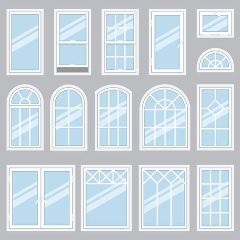 Different Window Types | Hunker Windows Architecture Design, Architectural Windows Design, Window And Door Designs, Outside Door Design, Window Design Exterior, House Windows Ideas, Window Designs Exterior, Window Design Architecture, Modern Windows Exterior