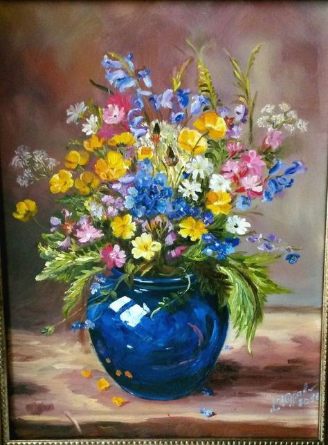 Flower Vase Art Painting, Acrylic Vase Painting, Flowers In Vase Painting Watercolor, June Painting Ideas, Flowers In Vases Paintings Acrylic, Flower In A Vase Painting, Flowers In Vase Painting Acrylic Easy, Flowers In A Pot Painting, Vase Painting Ideas Canvas