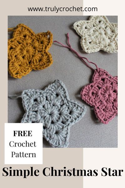 Star Coaster Crochet Pattern Free, Crochet Star Motif Pattern, Crochet Christmas Star Ornaments Free Pattern, Crochet Granny Star Pattern, Crochet Star Coasters Free Pattern, Christmas Star Crochet Pattern Free, Small Crochet Stars Free Pattern, Granny Square Star Crochet Pattern, Easy Christmas Crochet Crafts