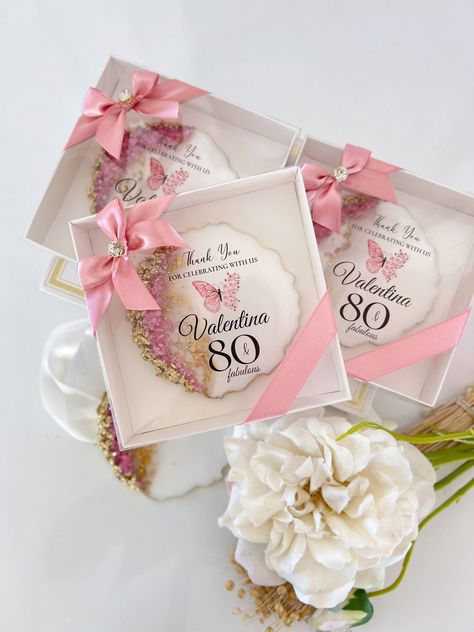 Pink Gold Luxury Coaster Party Favors, 30th, 40th, 50th, 80th, 90th, 100th Birthday Party Favor, Personalized Coasters, Anniversary Gift 80th Birthday Favors, 90th Birthday Party Favors, 80th Birthday Party Favors, Adult Birthday Favors, 74th Birthday, 100th Birthday Party, Party Favors For Adults, 90's Birthday Party, Rosa Gold