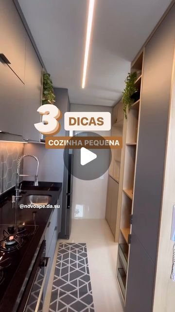 Home Idea HI | Por Dani Porto on Instagram: "3 DICAS para uma cozinha pequena! Tem alguma que você não gostou?!  Siga @eurodecor_oficial  👉🏼 @eurodecor_oficial   Projeto @novoape.da.su   ®️Todos os direitos reservados aos responsáveis.  Home Idea | Por Dani Porto  #homeidea #cozinha #arquitetura #interiores #construcao #iluminacao" Home Idea, On Instagram, Instagram