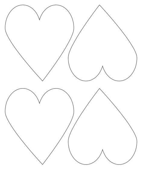 4x4" printable heart templates Free Heart Patterns Printable, Heart Templates Free Printables, Heart Craft Ideas, Printable Hearts, Printable Heart Template, Hearts Printable, Heart Craft, Perfect Heart, Heart Stencil