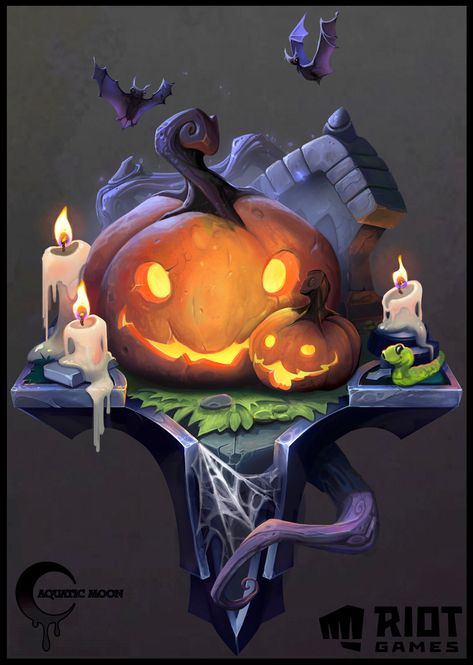 Halloween Concept Art, Trent Kaniuga, Pumpkin Halloween Art, Pumpkin Inspiration, Buku Harry Potter, Store Icon, Creepy Pictures, Halloween Artwork, Game Props