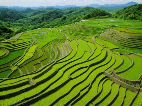 Discover Thailand's Beauty: Rice Paddies of Northern Thailand Inspiring Landscapes, Rice Paddies, Northern Thailand, Awe Inspiring, Thailand, Rice, Beauty