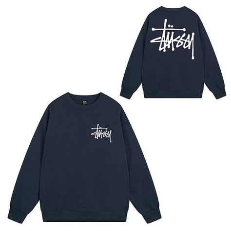 Brand New, Unused. Well Preserved Without Any Stains Or Damage If You Like It And Have Any Questions, Please Contact Me Aritzia Puffer, Stussy Sweatshirt, Stussy Hoodie, Clothes Wishlist, Navy Hoodie, Blue Sweatshirt, Dream Clothes, Blue Aesthetic, Just For Laughs Videos