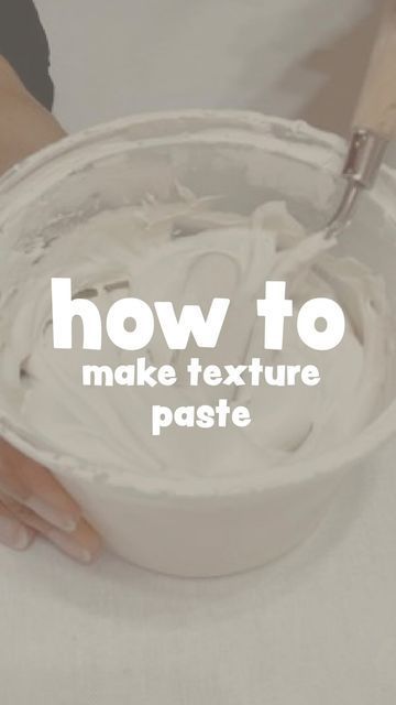 Painting Thick Texture, Texture Making Ideas, Home Made Texture Paste Recipe, Ghost Texture Art, Plaster Art Recipe, Spackling Paste Wall Art, How To Add Texture To Paint, Textured Paste Recipe, Texture Art Recipe