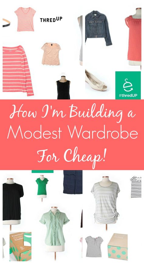 How I'm Building a Modest Wardrobe for Cheap! Clothes Modest, Ideas For Clothes, Modest Wardrobe, Christian Motherhood, Modest Clothing, Thrift Stores, Modest Outfits, Get Dressed