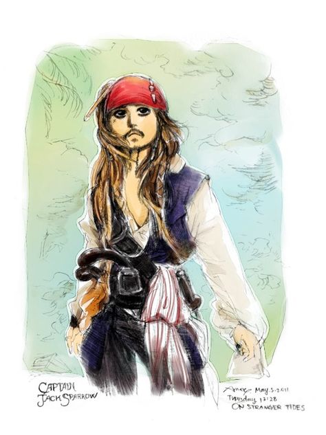 Pinterest Jack Sparrow Drawing, Pirates Illustration, Sparrow Art, Camper Art, Kaptan Jack Sparrow, Pirate Art, Dragon Ball Painting, Caribbean Art, Drawing Cartoon Characters