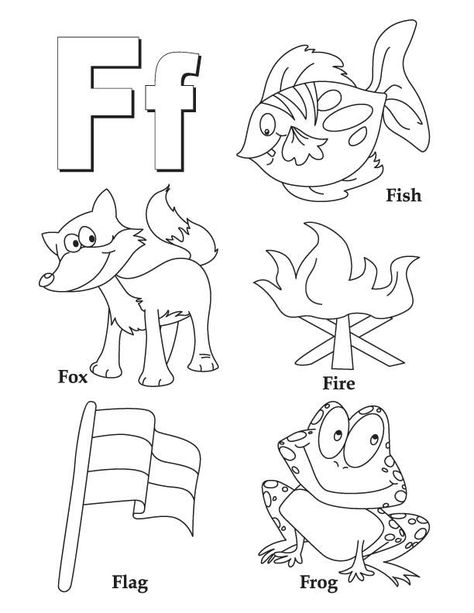 My A to Z Coloring Book Letter F coloring page | Download Free My A to Z Coloring Book Letter F coloring page for kids | Best Coloring Pages Letter F Worksheet, F Worksheet, F Is For Fish, F Alphabet, Letter A Coloring Pages, Coloring Letters, The Letter F, Learn Letters, Coloring Worksheet