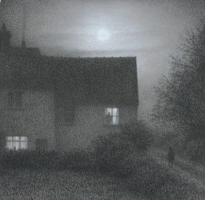 Steven OUTRAM - Silent Approach It Comes At Night, Silent Art, Night Architecture, Foggy Night, British Art, Dark Photography, British Artist, Dark Night, Dark Art