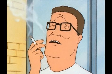 Hank smoking Hank Hill, Tattoo Tv Shows, Notting Hill Quotes, Workplace Memes, King Of The Hill, Cartoon Painting, Funny Comments, Birthday Meme, Friend Tattoos