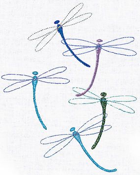 Dragon Fly Embroidery Design, Embroidery Dragonfly Pattern, Dragon Embroidery Simple, Pretty Dragon, Simple Dragonfly, Sewing Machine Tension, Dragonfly Pattern, Threads Magazine, Embroidery Tips