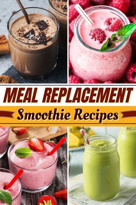 Start your day with something sweet thanks to these delightful and filling meal replacement smoothie recipes. And hey, they're great for lunch too! Healthy Meal Replacement Shakes, Coffee Protein Smoothie, Filling Smoothie, Protein Meal Replacement, Smoothie Breakfast, Best Meal Replacement, Lunch Smoothie, Meal Train Recipes, Dinner Dessert