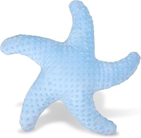 This cute, plush starfish pillow brings a touch of the ocean to your bedroom, adding a whimsical and relaxing vibe to your space. Its soft and cuddly design makes it perfect for snuggling, while its vibrant blue color complements any beach-inspired decor. Ocean Bedding, Pillows Cute, Starfish Pillow, Bedroom Blue, Small Couch, Coastal Room, Soft Throw Pillows, Dorm Inspo, Garden Pillows