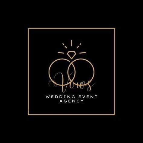 Logo, Illustration, Vector Event Organizer Logo, Circle Logo Template, Wedding Planner Logo, Black And Gold Wedding, Agency Logo, Event Agency, Wedding Organizer, Graphic Design Tutorials Learning, Wedding Logo Design