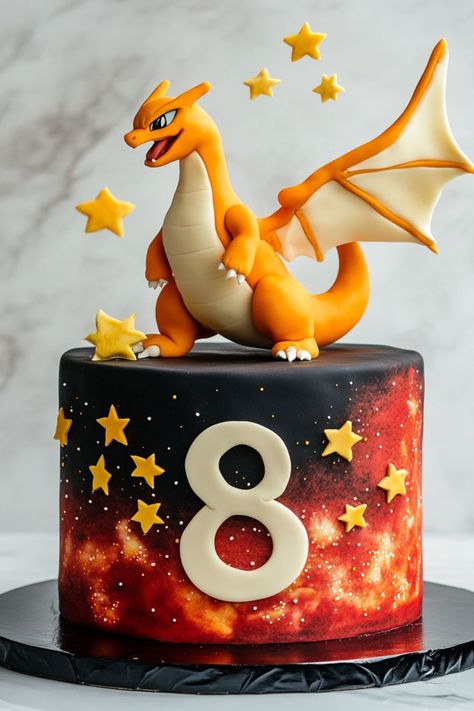 Make your Pokémon birthday party a legendary event with these creative ideas! DIY decorations, themed games, and Pokéball snacks are just the beginning. Don’t forget the Pokémon cake and fun activities like Pin the Tail on Pikachu! Birthday Boy Cake Ideas, Diy Pokemon Cake, Pokemon Cake Birthday, Charizard Birthday, Tort Pokemon, Pokemon Birthday Party Cake, Pokemon Theme Cake, Pikachu Cake Ideas, Pokemon Cake Ideas