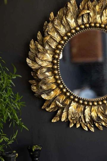 Decorative Mirrors | Rockett St George Unusual Mirrors, Arched Window Mirror, Golden Feather, Bathroom Mirror With Shelf, Butterfly Mirror, Glamour Decor, Hallway Mirror, Old Mirrors, Gold Frame Wall