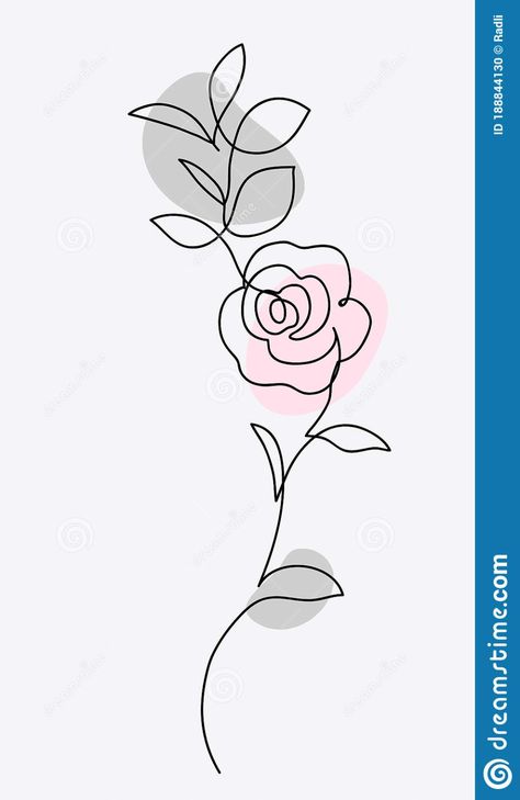 1 Line Flower Drawing, One Line Drawing Embroidery, Line Drawings Of Flowers Simple, Single Line Rose Drawing, Simple Rose Line Drawing, Hand Drawn Flowers Simple, Out Line Art Design, Rose One Line Drawing, Simple Flower Drawing Doodles Hand Drawn