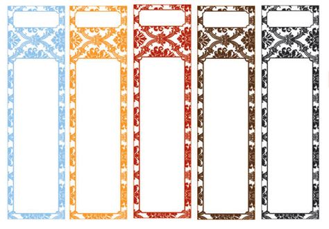 Free printable Damask Wrap Around Labels- perfect for holiday cards! Binder Spine Labels, Binder Labels, Printable Label Templates, File Folder Labels, Spine Labels, Labels Printables, Address Label Template, Folder Labels, Envelope Labels