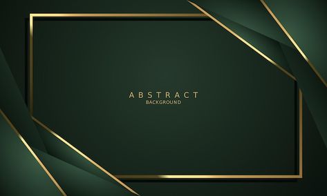 Vector dark green luxury premium backgro... | Premium Vector #Freepik #vector #green-gold #green-luxury #wallpaper-banner #luxury-cover Dark Green And Gold Aesthetic, Luxury Banner Design, Green Gold Wallpaper, Green And Gold Design, Gold Graphic Design, Dark Green With Gold, Premium Background, Spa Flyer, Green Branding