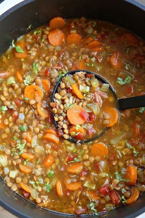 Lentil Soup Ham Bone, Ham Hock Broth, Ham Hock And Lentil Soup, Split Pea Lentil Ham Soup, Ham Bone Lentil Soup Crockpot, Ham Lentil Soup Crockpot, Lentils And Ham Soup, Ham And Lentil Soup Instant Pot, Soups With Ham Bone