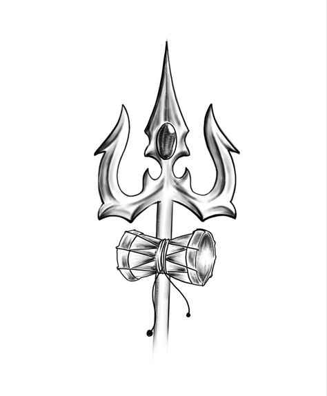 Trishool Tattoo Designs, Trishul Drawing, Simple Trishul Tattoo Designs, Trishul Design, Marine Lines Mumbai, Trishul Tattoo Design, Trishool Tattoo, Miracle Tattoo, Om Trishul Tattoo