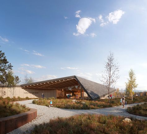 Skogfinsk Museum on Behance Skogfinsk Museum, Origami Architecture, Timber Architecture, Design Proposal, Prefab Cabins, Roof Architecture, Architecture Concept Drawings, Gathering Place, Structure Architecture