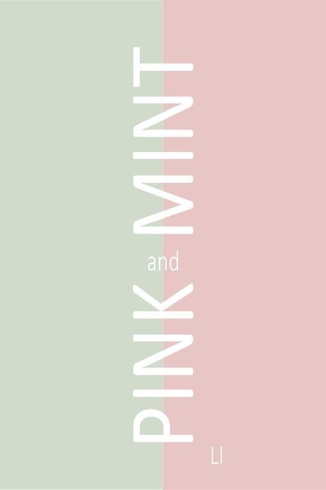 Mint Green And Pink Nursery, Mint Green And Pink Color Palette, Mint Pink Color Palette, Pink And Mint Nursery, Mint And Pink Color Palette, Mint Green And Pink Bedroom, Mint Green Color Combinations, Pink Cottages, Quinceanera Centerpiece