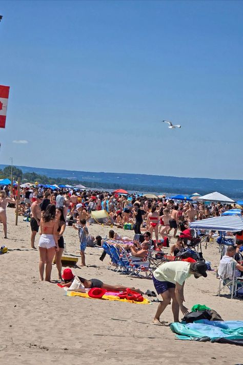 Rainbow letters spelling out wasaga, with loads of people behind it. Overlaid text says the complete guide to wasaga beach provincial park. Wasaga Beach, Summer Destinations, A Truck, Rv Camping, Camping Trips, Great Places, Places To See, Ontario, Toronto