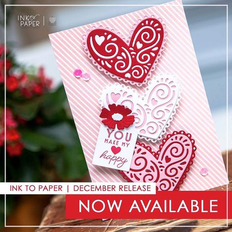 @inktopapercompany shared a photo on Instagram: “Shop our love collection and more now!” • Dec 16, 2019 at 5:07am UTC Valentine Love Cards, Papertrey Ink Cards, Happy Hearts Day, Birthday Bouquet, Holiday Stamping, Heart Stamp, Acrylic Stamp, You Are My Favorite, Papertrey Ink