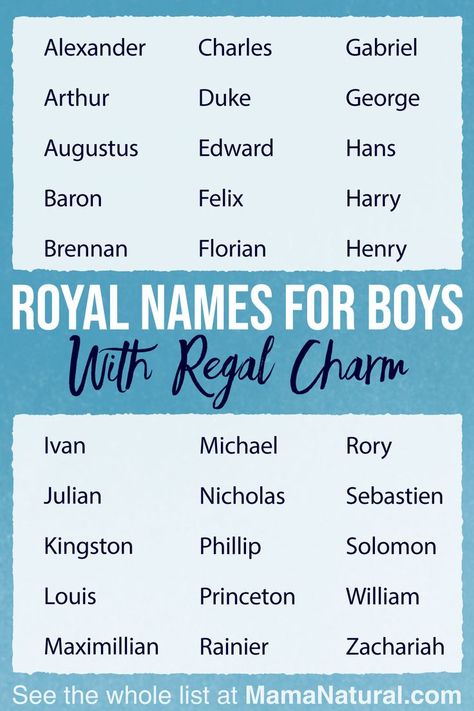 Parents who seek something posh for their little prince often love royal names for boys. These names may have royal meanings, or real-life royals might’ve worn them in history. Let’s meet some standout royal boys’ names together. Royal Names Boys, Royal Boy Names, Royal Names For Boys, Noble Names, Prince Names, Names And Their Meanings, Royal Names, Boys Names, Names For Boys