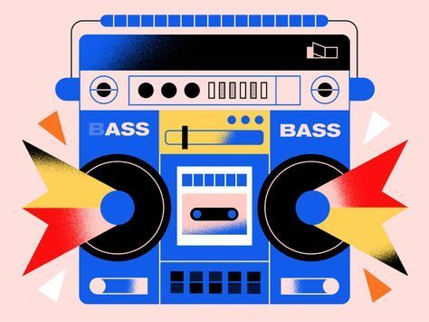 Boombox Illustration, Dj Illustration, Radio Illustration, Father's Day Illustration, Experiential Art, Motion Graphs, Music Illustration, Motion Graphics Design, Landscape Illustration