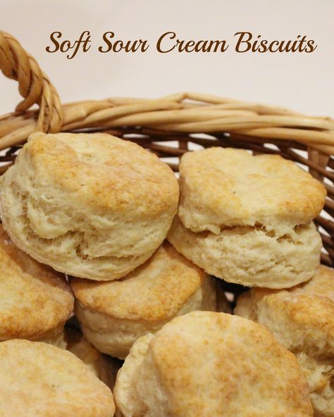 Biscuits Made With Sour Cream, Muffins With Sour Cream In Them, Sour Cream Biscuit Recipe, Sour Cream Biscuits Easy, Sour Cream Scones Recipe, Recipes Sour Cream, Sour Cream Potato Salad, Sour Cream Scones, Best Homemade Biscuits