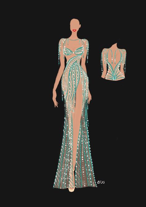 Dress Sketches Aesthetic, Prom Dress Design Sketch, Prom Dress Sketches Design, Fashion Illustration Sketches Dresses Outfit, Grammy Dresses Ideas, Mode Tips, Fashion Illustration Sketches Dresses, Fashion Design Collection, Fashion Drawing Dresses