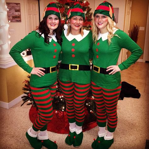 Merry Elf-mas! Christmas Elf Costume Christmas Elf Costume Diy, Diy Elf Costume, Diy Christmas Costumes, Christmas Character Costumes, Diy Christmas Elves, Elf Costume Christmas, Elf Costumes, Christmas Costumes Women, Christmas Elf Outfit