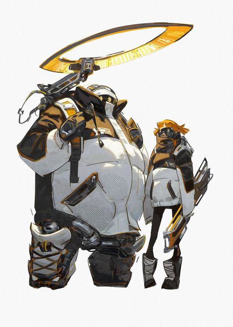 ArtStation - Character design practice, Heuu__ Sci Fi Character Design, Cyberpunk Design, Design Practice, Cyberpunk Character, Concept Art Character, Robots Concept, Robot Concept Art, Character Design Male, 영감을 주는 캐릭터